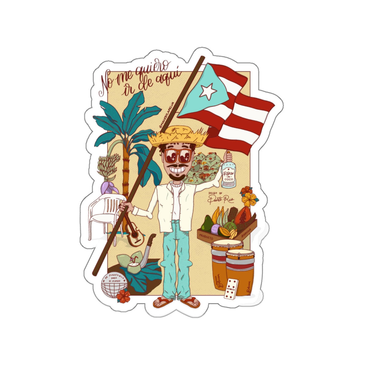 BB en La Mudanza - Die-Cut Sticker, Puerto Rico