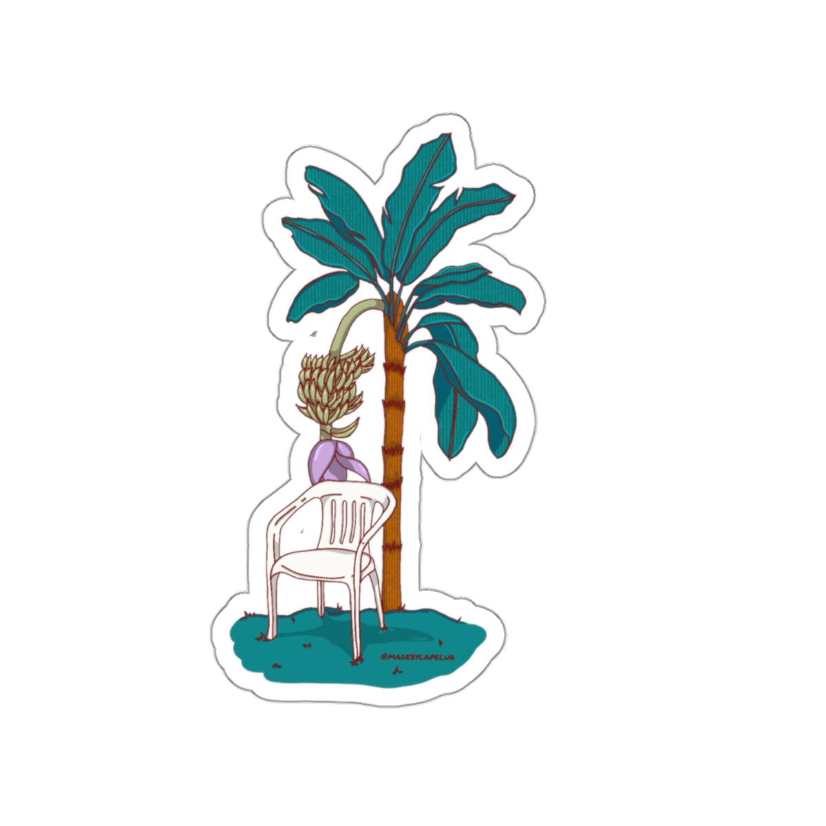 Mata de Plátano Die-Cut Sticker, Puerto Rico