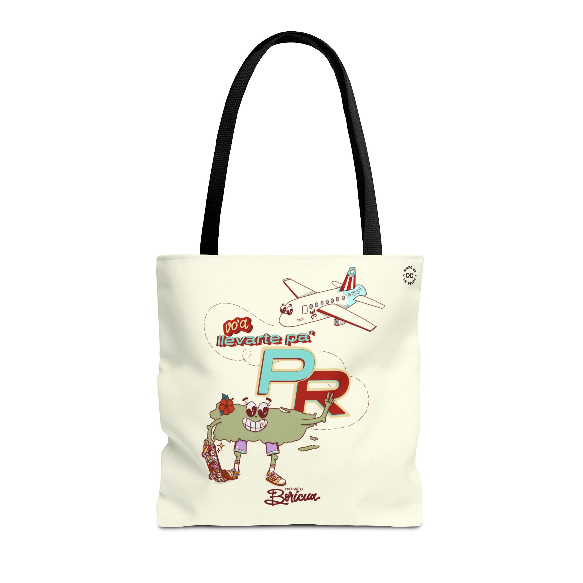 Voy a llevarte para PR Tote Bag - Boricua (Crema)