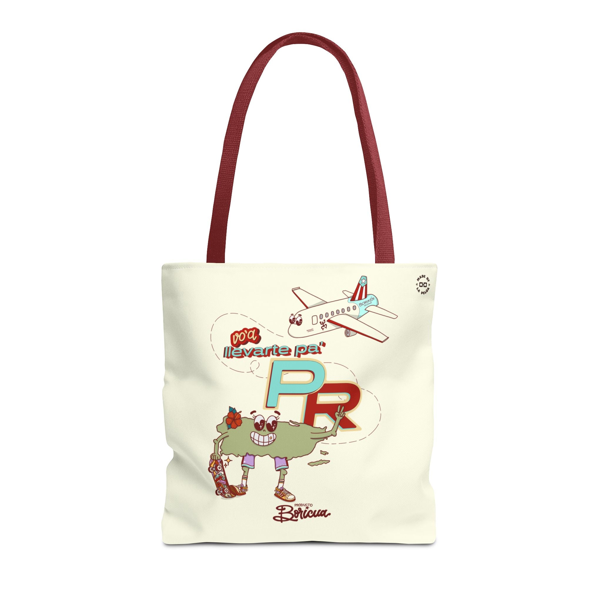 Voy a llevarte para PR Tote Bag - Bandera de Puerto Rico (Crema)