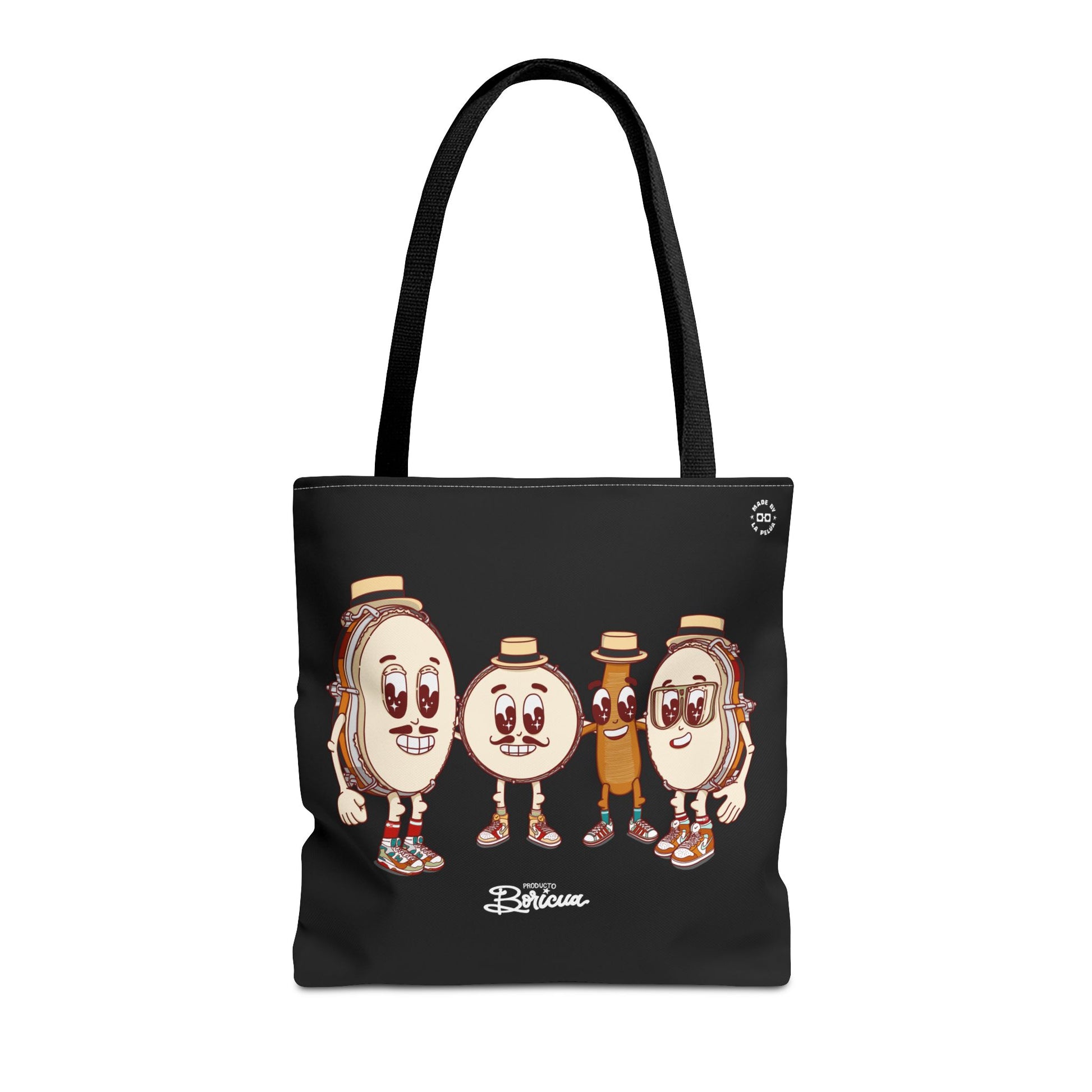 Cafe con Ron Tote Bag - Boricua (Negro)