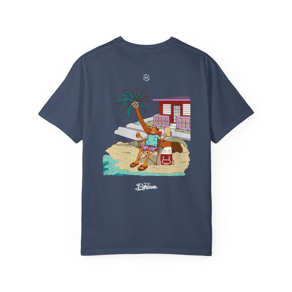 Concho en la playa en PR - Bandera Puerto Rico T-Shirt