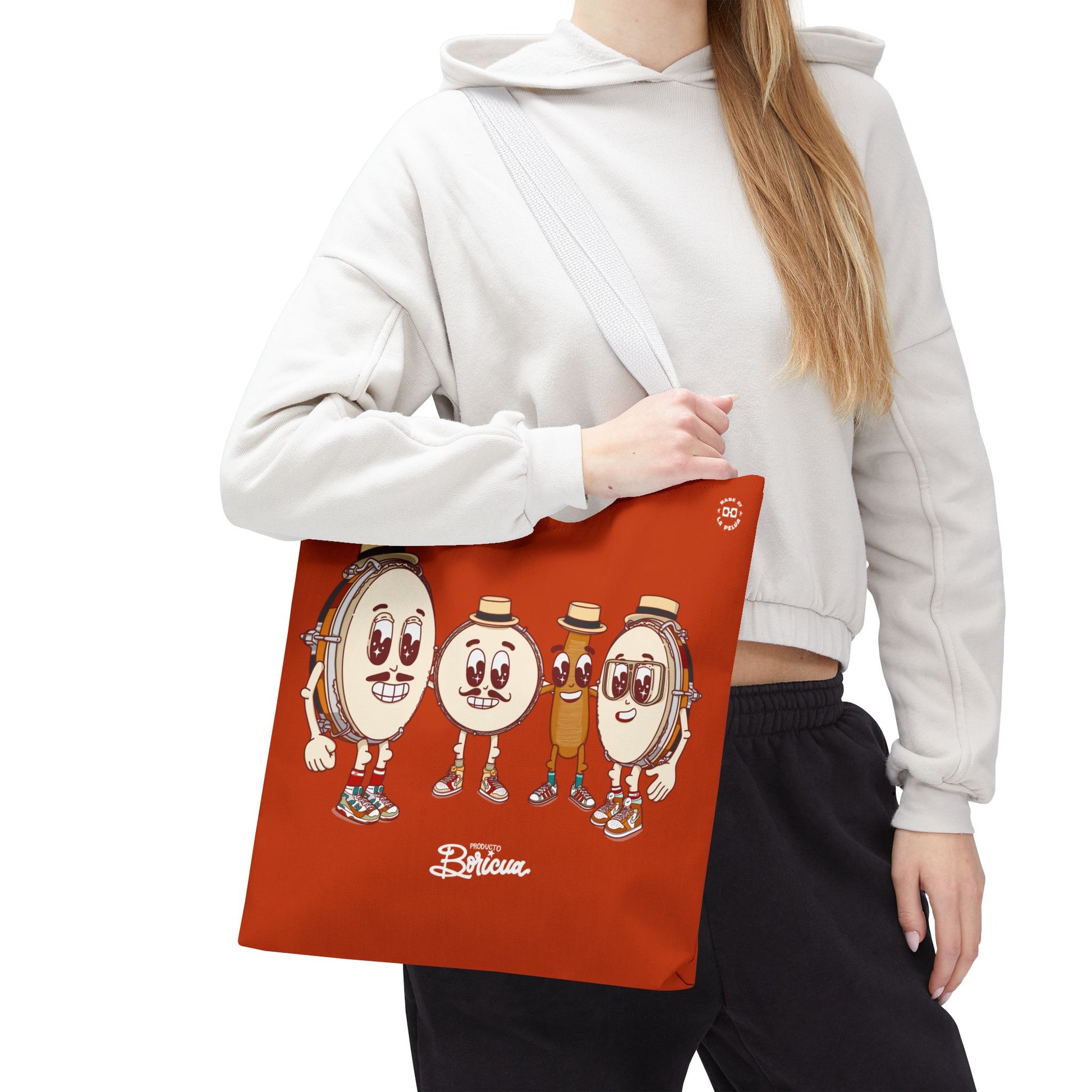 Cafe con Ron Tote Bag - Boricua (Rojo)