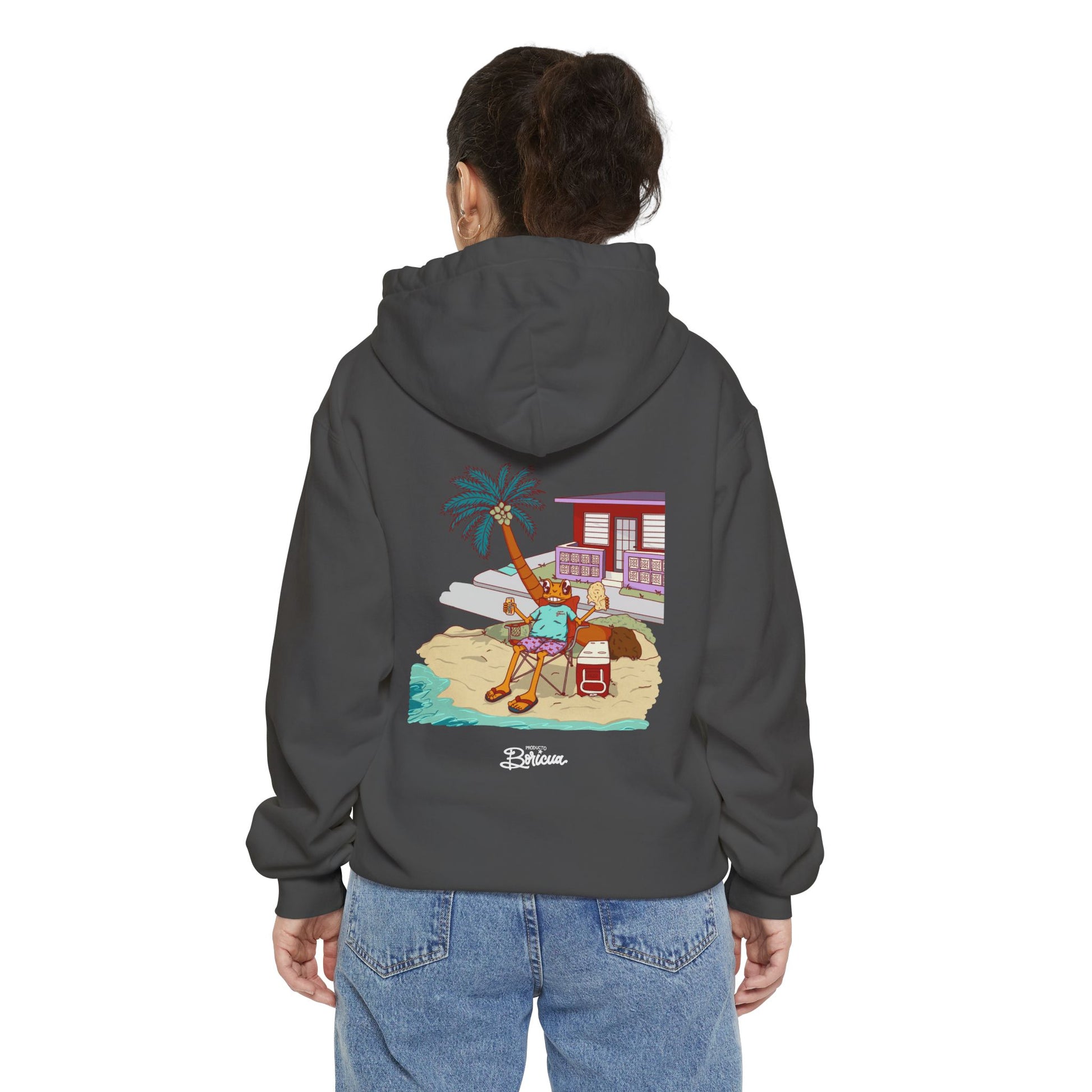 Concho en la playa de PR - Bandera Puerto Rico Hoodie