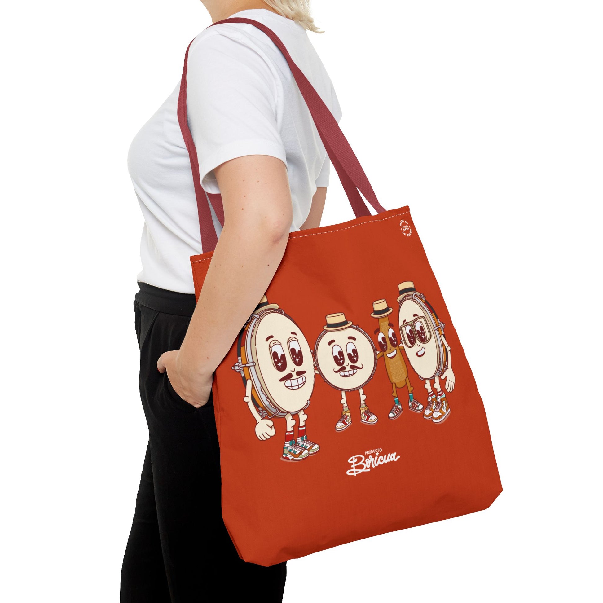 Cafe con Ron Tote Bag - Boricua (Rojo)