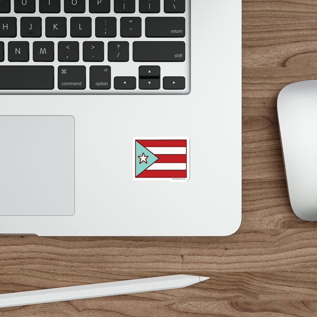 Bandera Puerto Rico - Die-Cut Sticker
