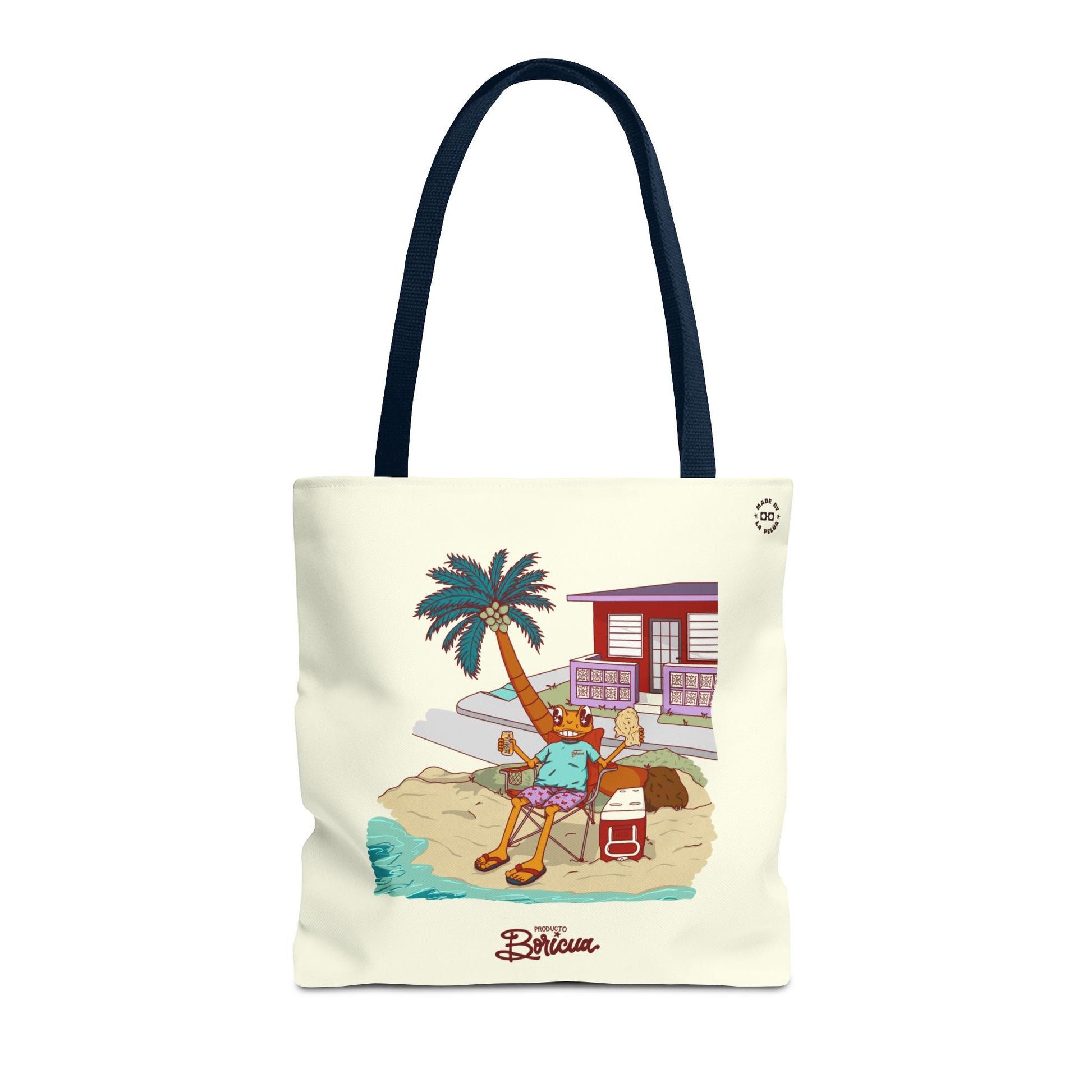 Concho en la playa de PR - Boricua Tote Bag Crema