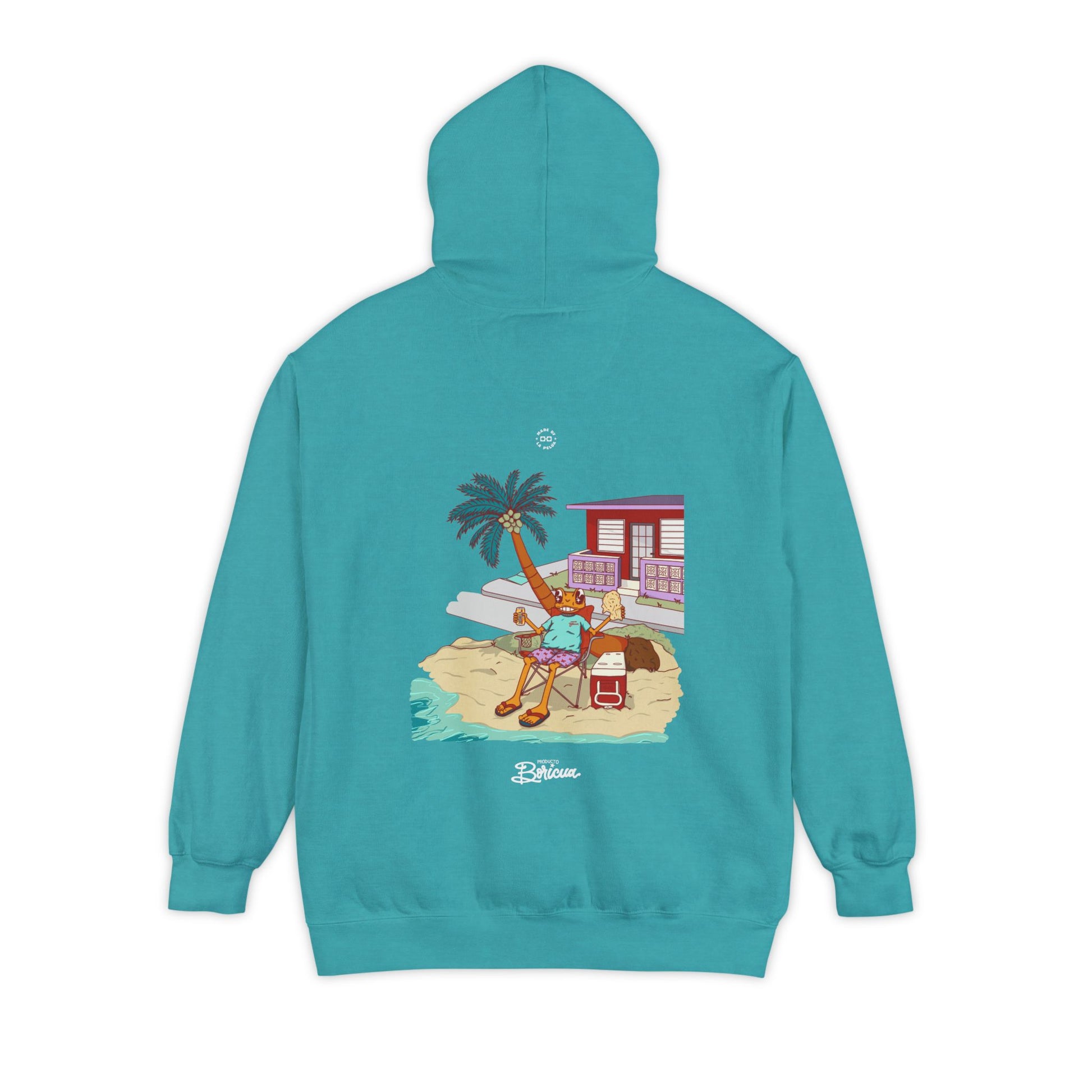 Concho en la playa de PR - Bandera Puerto Rico Hoodie