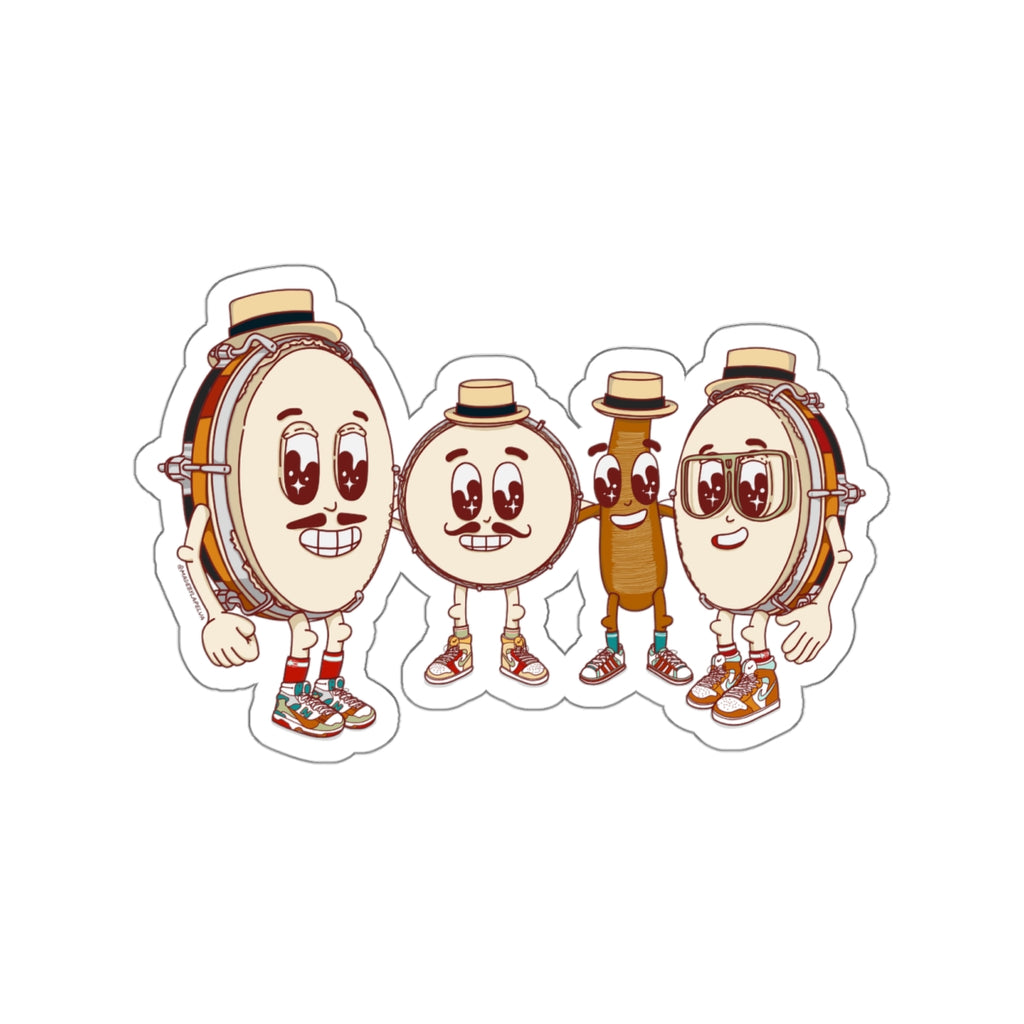 Los Plenero - Ilustración Die-Cut Sticker, Puerto Rico