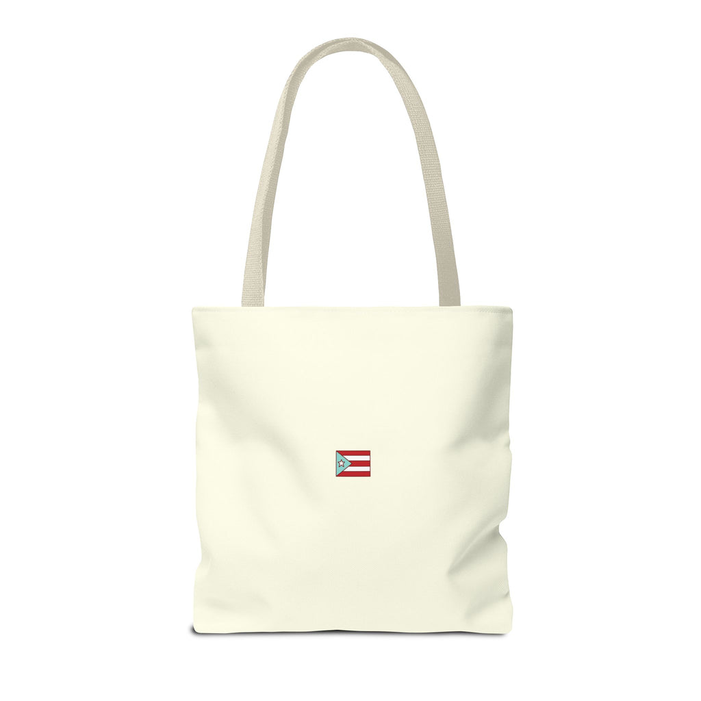 Voy a llevarte para PR Tote Bag - Bandera de Puerto Rico (Crema)
