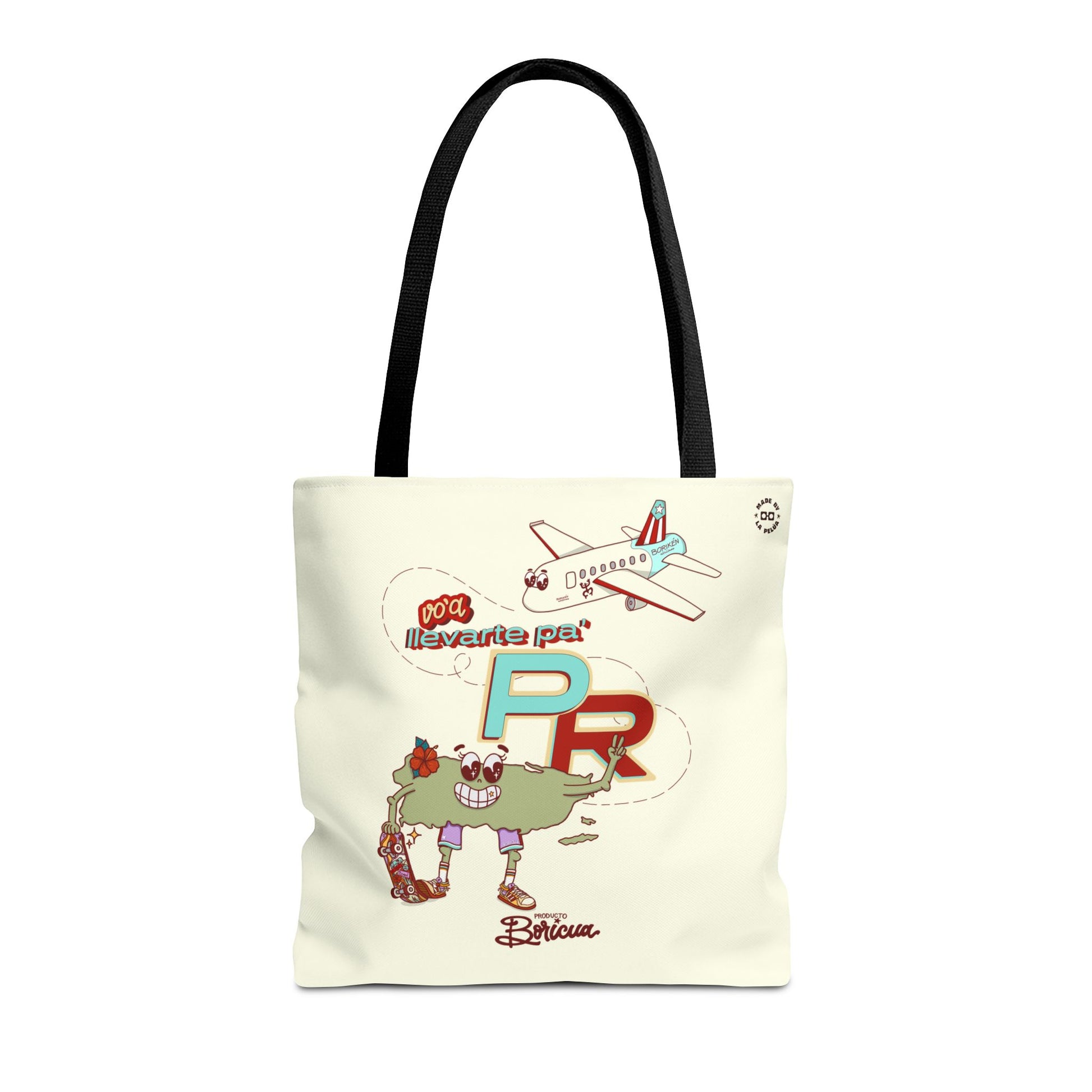 Voy a llevarte para PR Tote Bag - Boricua (Crema)