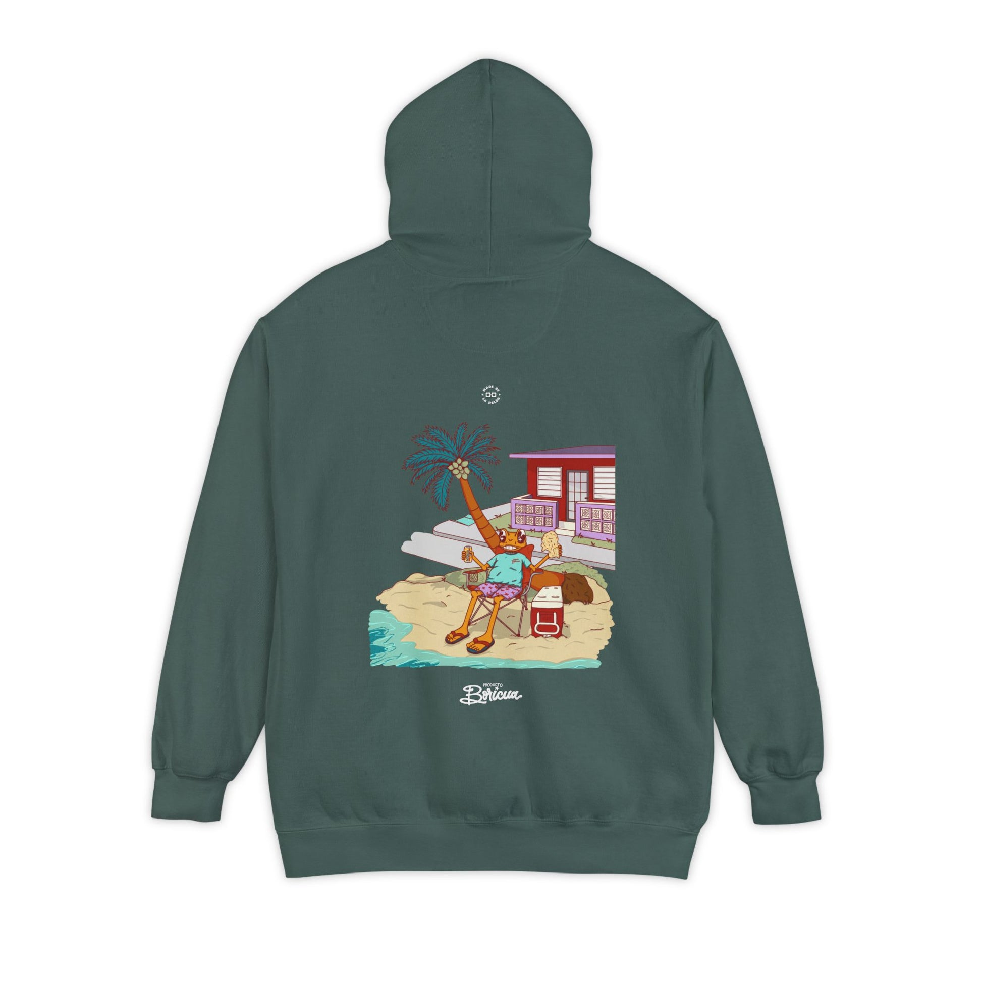 Concho en la playa de PR - Bandera Puerto Rico Hoodie