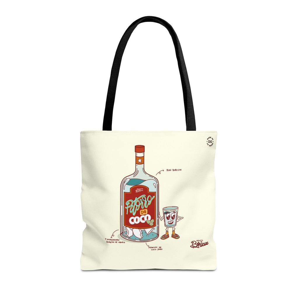 Pitorro de Coco - Boricua Tote Bag (Crema)