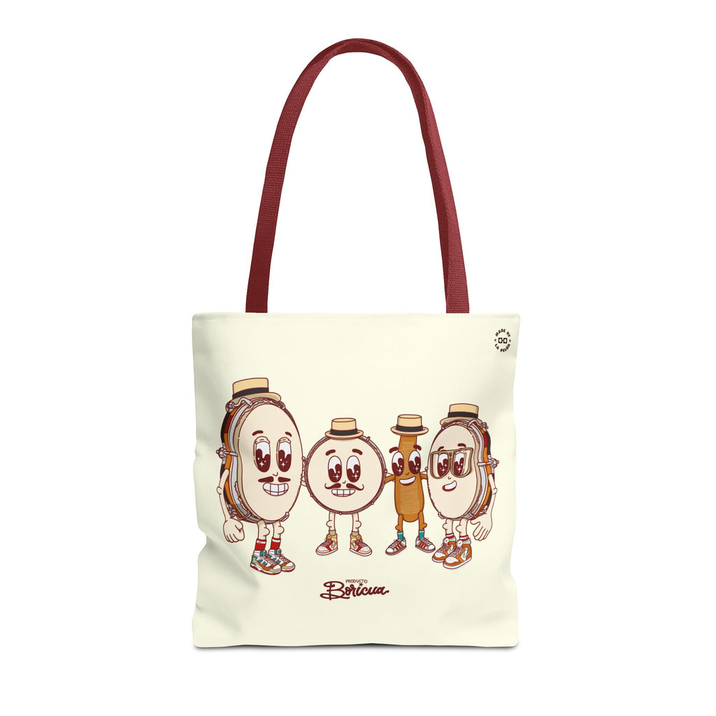 Cafe con Ron Tote Bag - Bandera Puerto Rico (Crema)