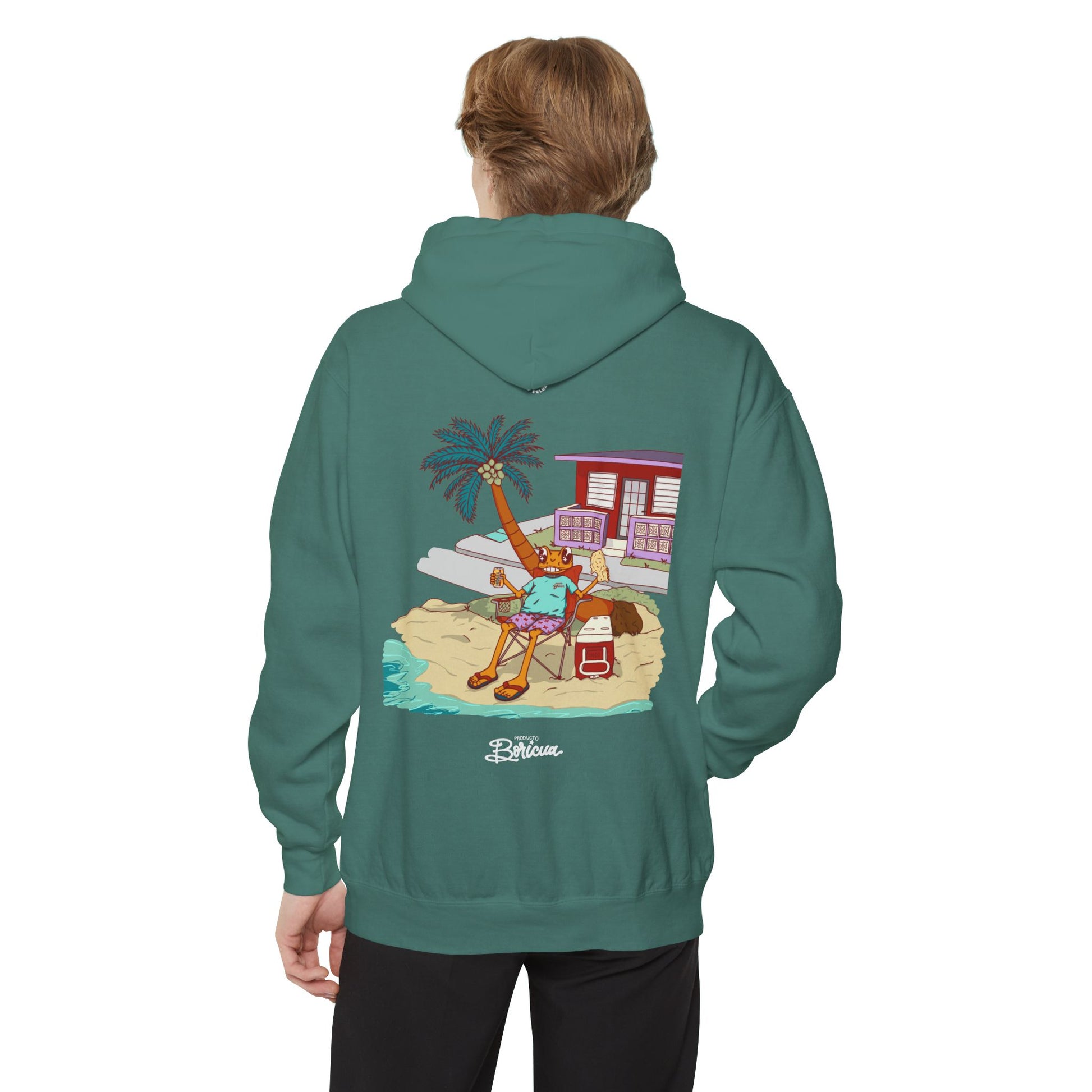 Concho en la playa de PR - Bandera Puerto Rico Hoodie