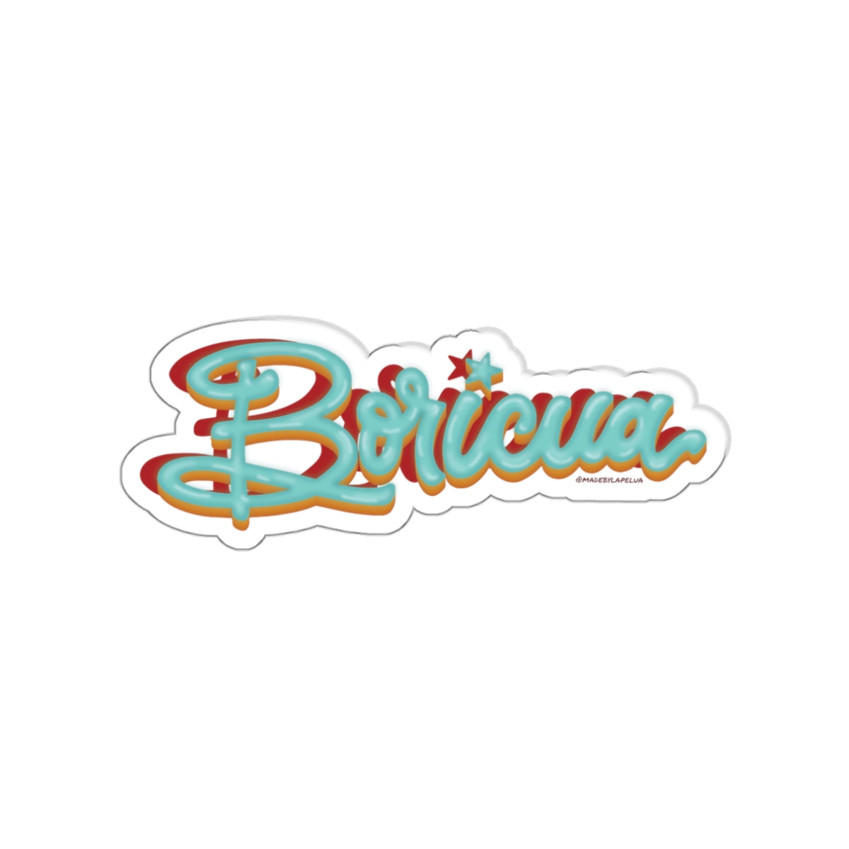 Boricua Die-Cut Sticker, Puerto Rico