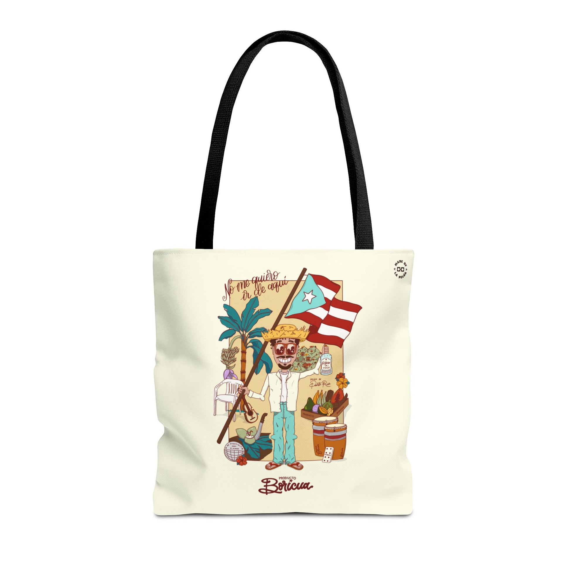 BB en La Mudanza Tote Bag - Bandera Puerto Rico (Crema)