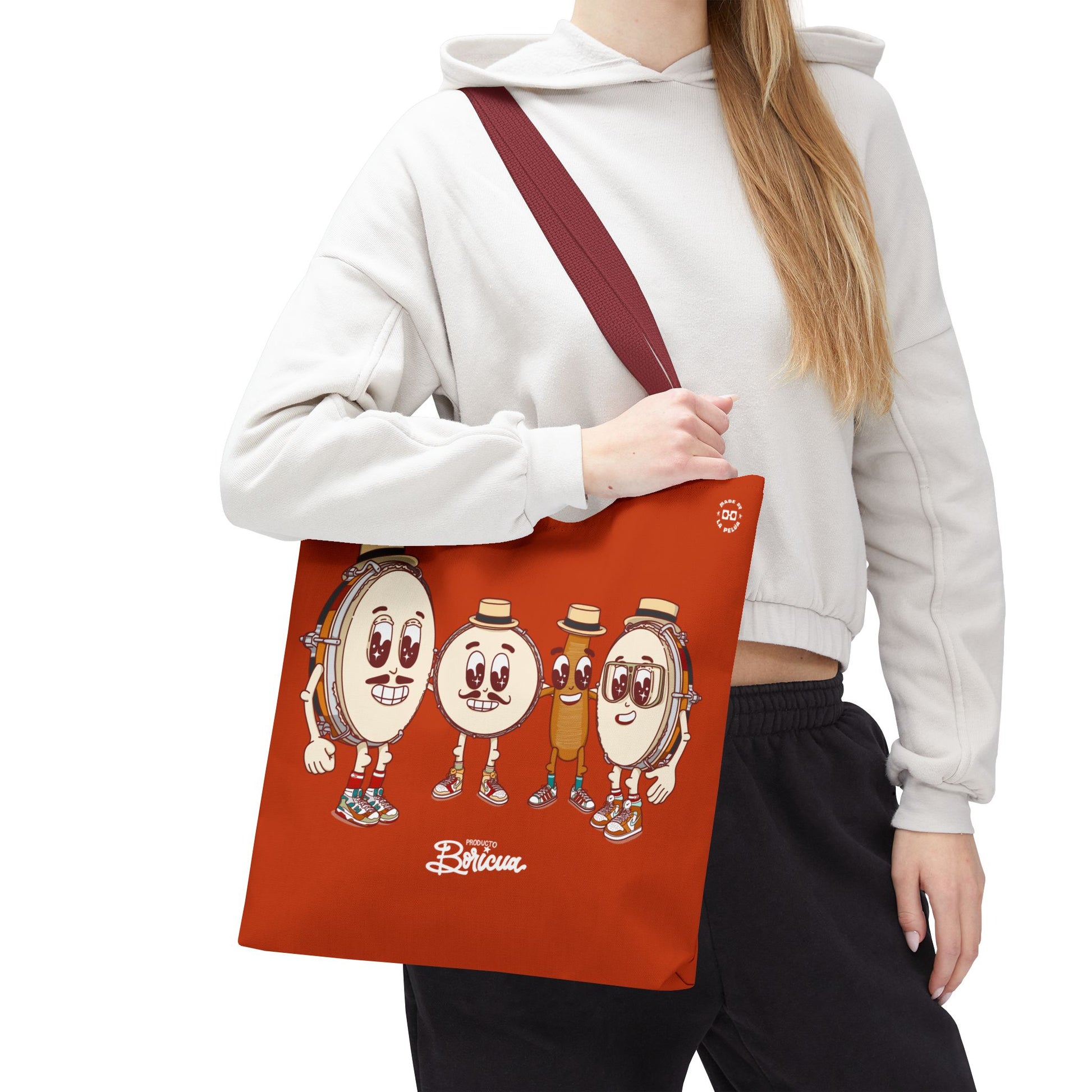 Cafe con Ron Tote Bag - Puerto Rico (Rojo)