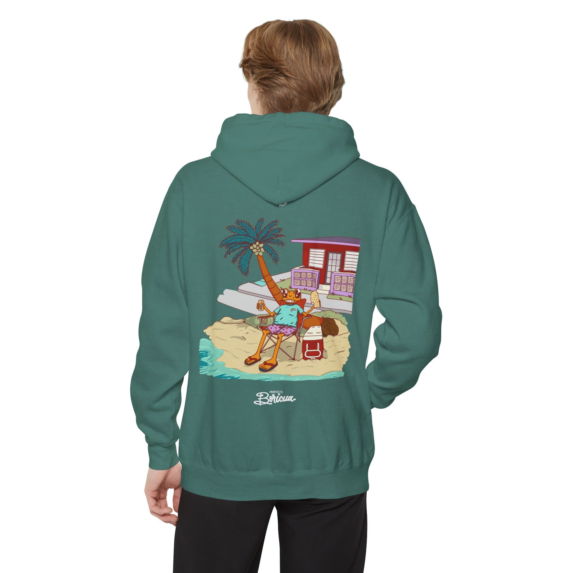 Concho en la playa de PR - Boricua Hoodie