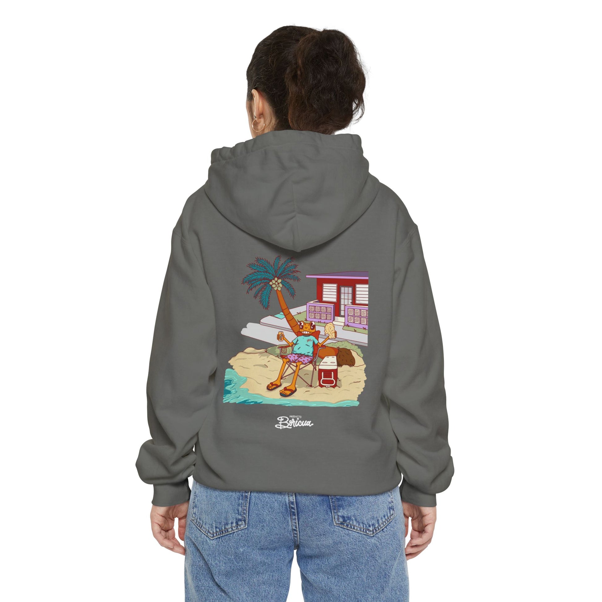 Concho en la playa de PR - Boricua Hoodie