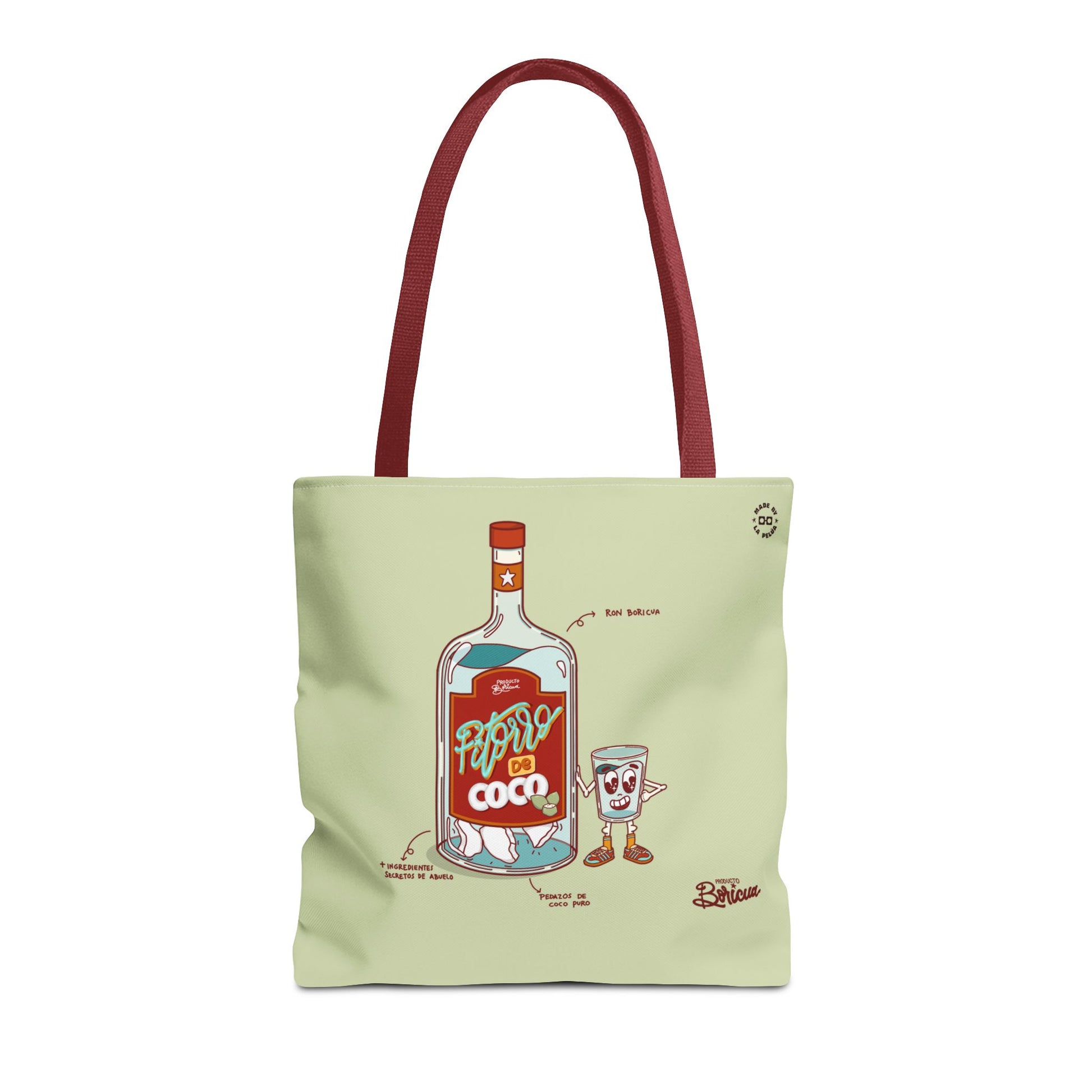 Pitorro de Coco - Puerto Rico Tote Bag (Verde)
