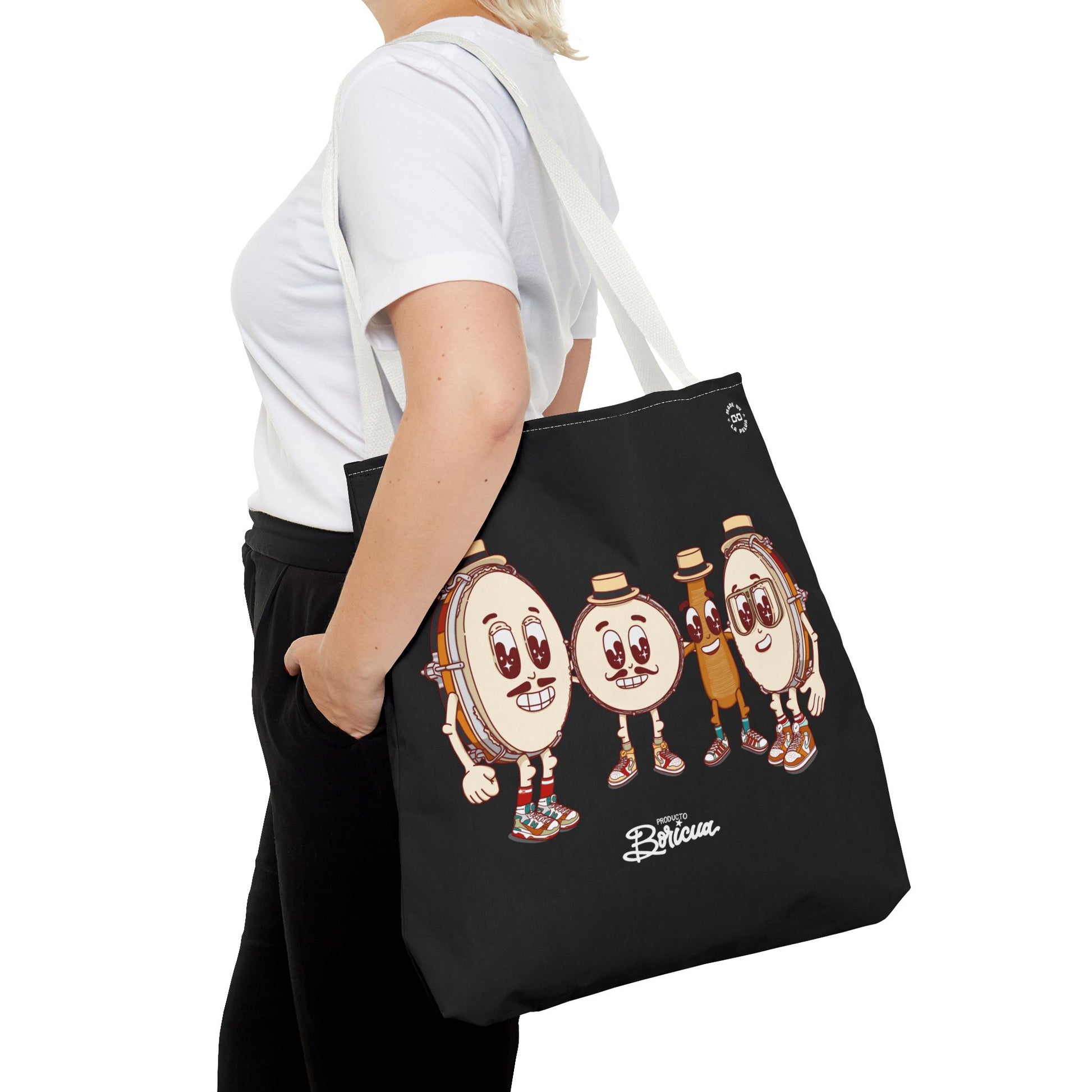Cafe con Ron Tote Bag - Puerto Rico (Negro)