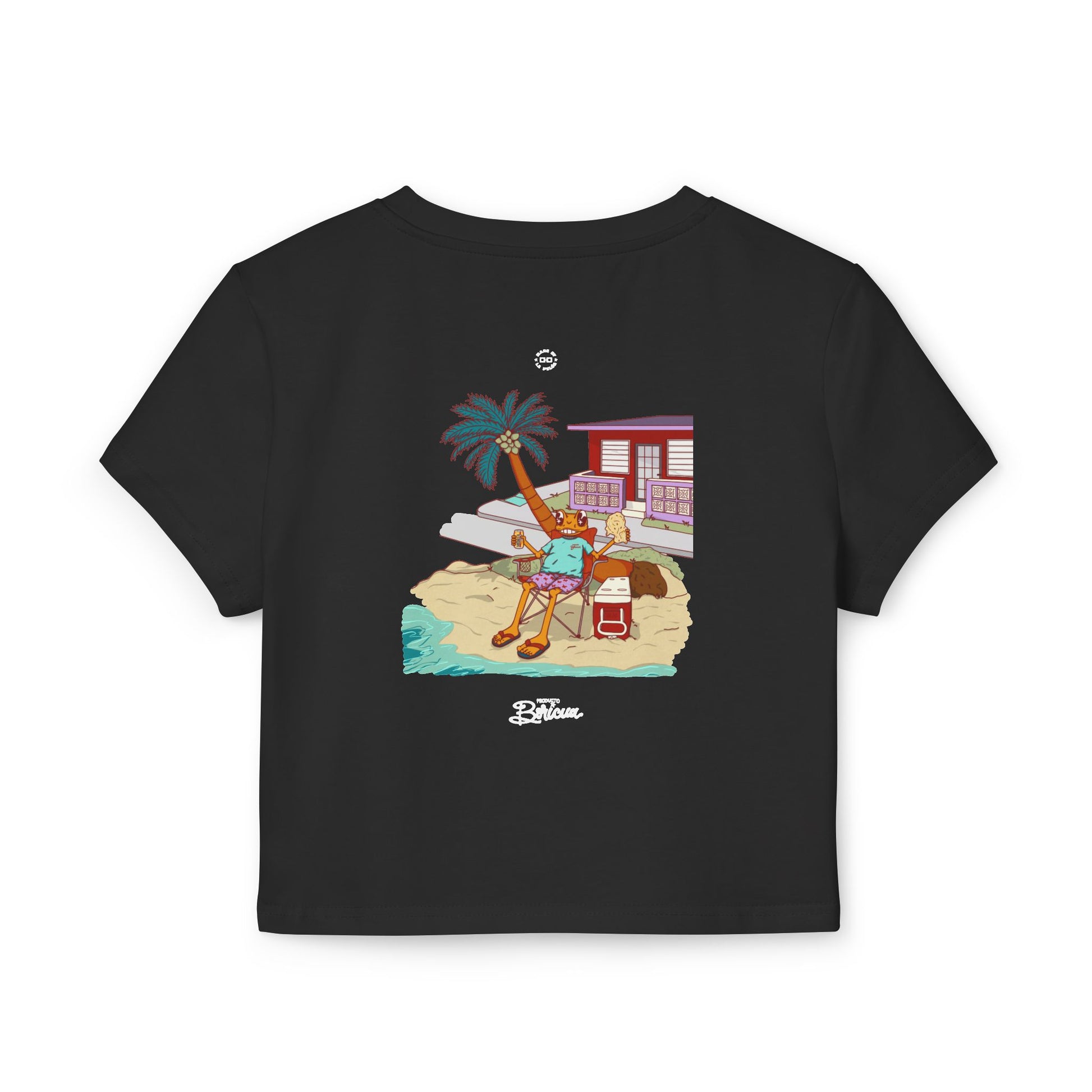 Concho en la playa en PR - Bandera Puerto Rico Baby Tee