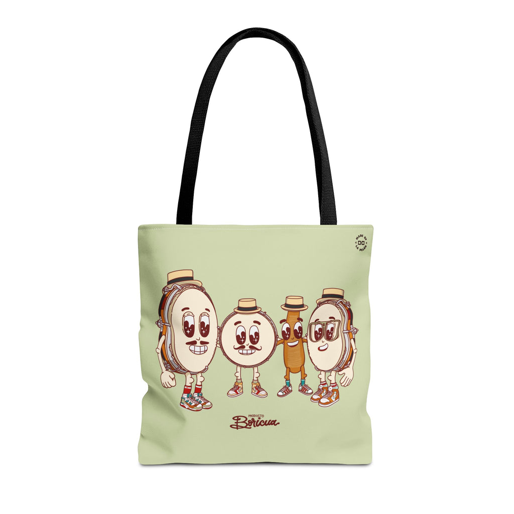 Cafe con Ron Tote Bag - Bandera Puerto Rico (Verde)