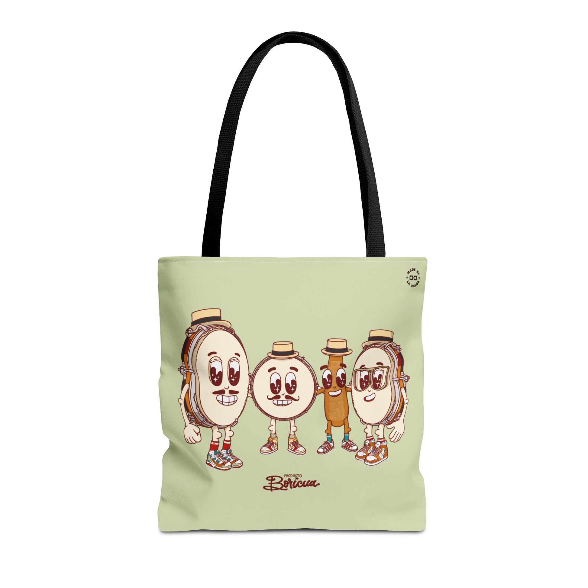 Cafe con Ron Tote Bag - Bandera Puerto Rico (Verde)