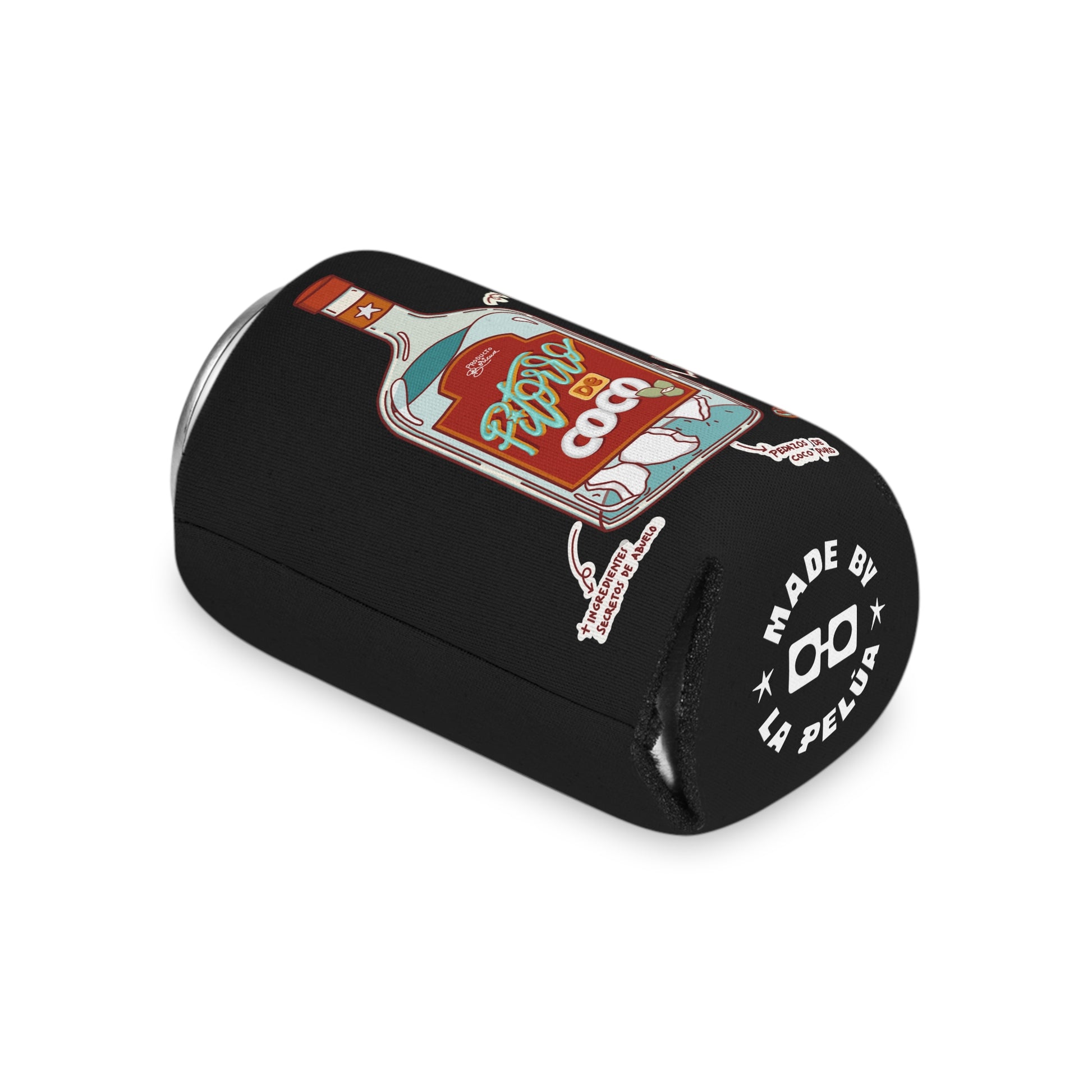 Pitorro de Coco Can Cooler - Boricua (Negro)