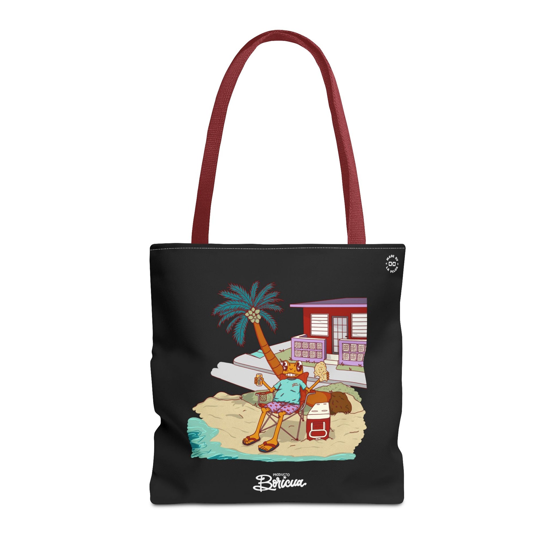 Concho en la playa de PR - Puerto Rico Tote Bag Negro