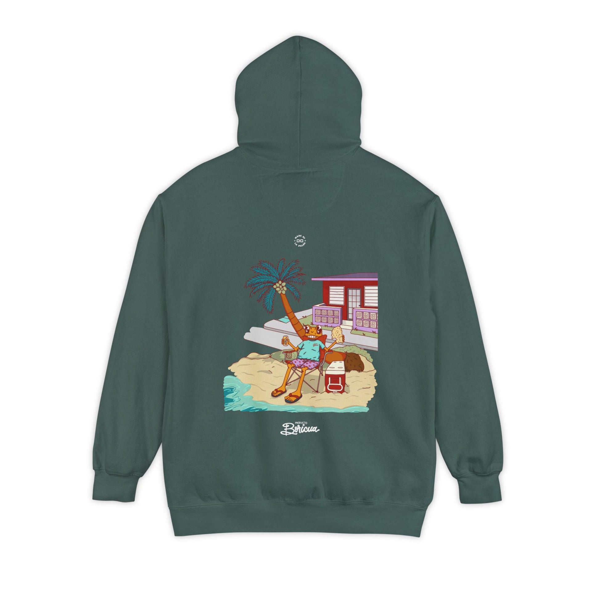 Concho en la playa de PR - Boricua Hoodie