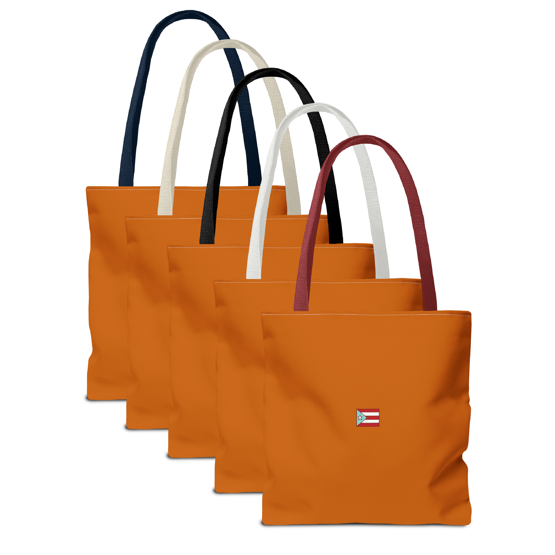 Voy a llevarte para PR Tote Bag - Bandera Puerto Rico (Anaranjado)