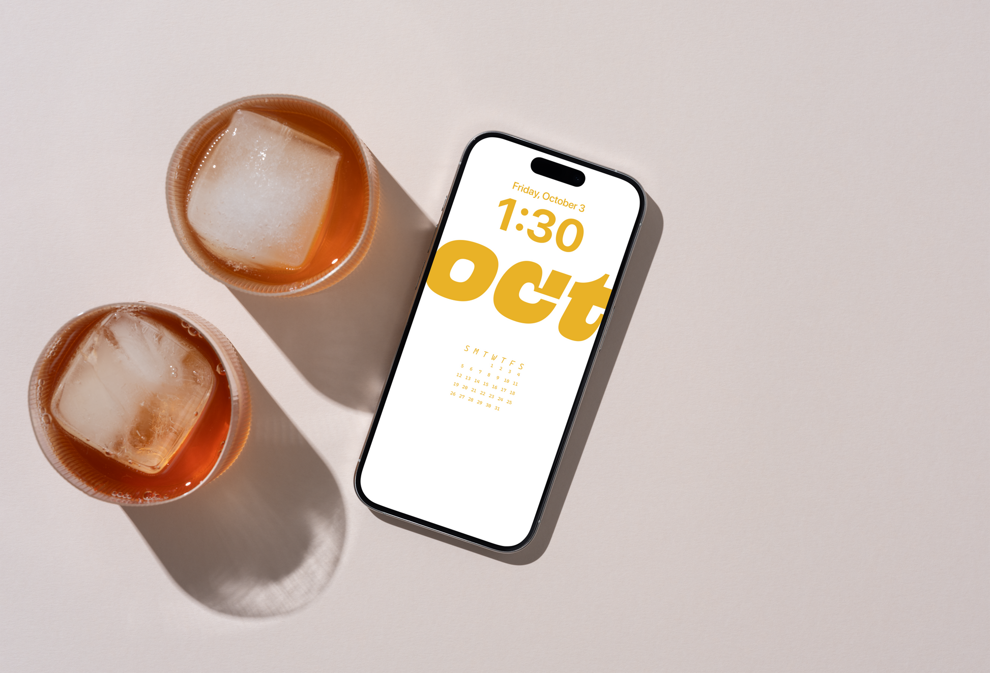 iPhone Funky Calendar, free download, digital calendar, octubre