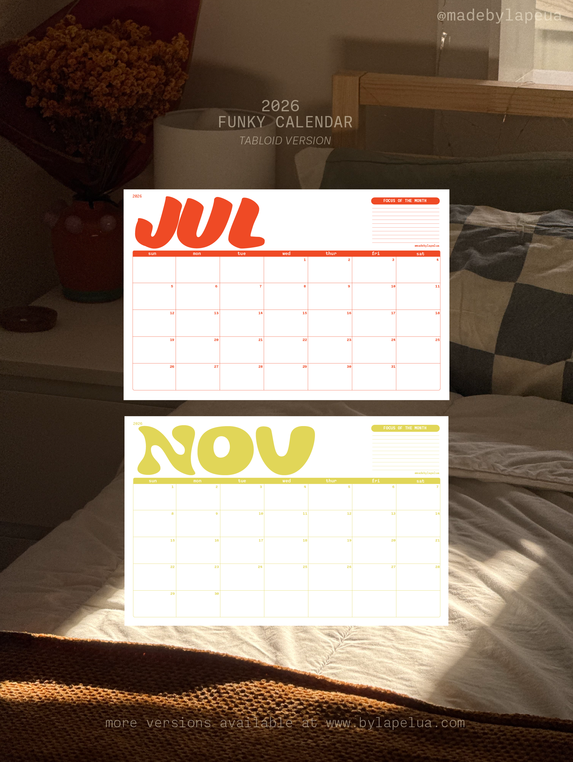 2026 Funky Calendar (Digital)